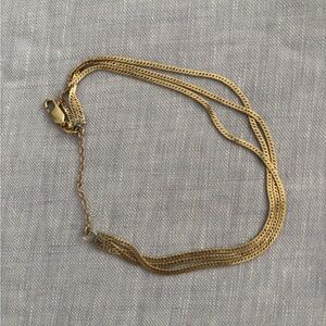 Gold Tone Multi-Strand Chain Bracelet